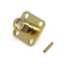 Haute qualité pour SMA femelle 4 trous PCB connecteur coaxial RF à souder pour connecteur d'antenne d'applications sans fil télécom - Product Image 6