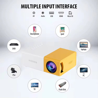 YG300 Mini projecteur LED Portable Mini TV 1080P LED projecteur vidéo Portable Mobile de bureau à domicile taille compacte Projection de 120 pouces
