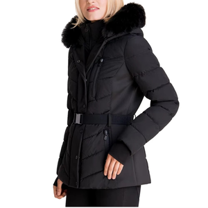 Nouveau à manches longues femmes Slim Fit à capuche veste doudoune confortable élégant femmes Denim veste noir couleur séchage rapide confortable - Product Image 5