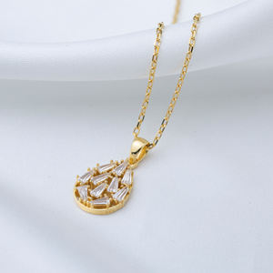 บาแกตต์ zircone จี้รูปลูกแพร์ทำด้วยมือสไตล์ตุรกีเครื่องประดับเงินสเตอร์ลิงสำหรับ925 - Product Image 3