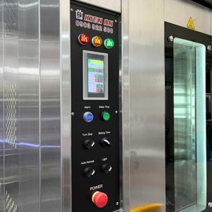 Express 32Tray Rotary Oven Electric Gas Diesel With Trolley Commercial Baguette Baking Oven PE Wood Pallet Vietnam Manufacturer - Product Image 1