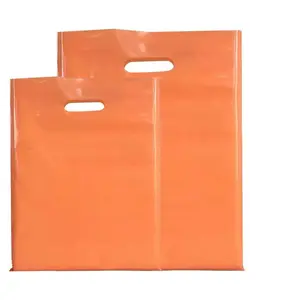 LDPE plastic shopping die cut handle carry out garments shoes gift promotion bags with Own logo printing Vietnam supplier