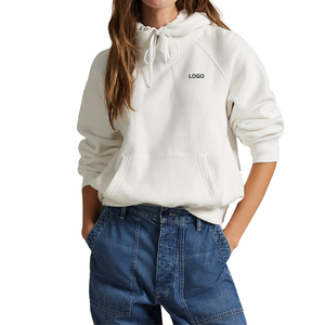 Premium Shrunken Fit <b>Fleece</b> Hoodie <b>Women</b> Custom Cotton Blend Front Logo Casual Streetwear Pullover Winter Warm <b>Top</b> - Product Image 1