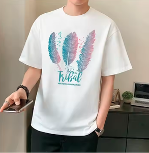 Camiseta de Hombre Casual de Algodón de Alta Calidad, Tejido de Punto, Corte Regular, Raglán, para Todas las Temporadas, Premium y Sostenible - Product Image 5