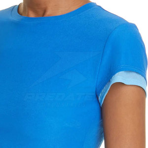 Fabriqué à partir de mélange de coton doux et durable adapté à toutes les saisons Tops courts élégants pour dames à manches courtes - Product Image 5