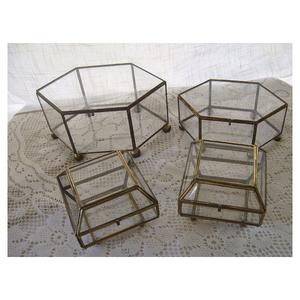 Modern Designer 3-Piece Luxurious <b>Clear</b> Metal Decorative Jewellery <b>Box</b> Set New Latest for Ladies Use - Product Image 5