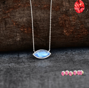 Bague en argent Sterling Vintage faite à la main avec pierre de lune arc-en-ciel blanc naturel 12*15mm poire Cabochon lunette ensemble bijoux de fête - Product Image 5