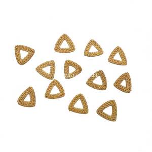 Componente de Joyería Tejido a Mano con Encanto de Ratán Natural para Crear Pendientes y Collares con Estilo Rústico - Product Image 3