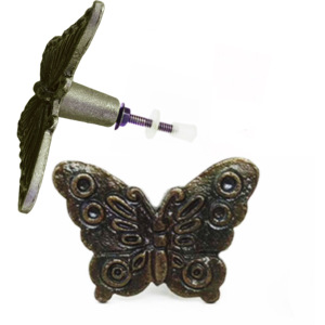 Design moderne Qualité Laiton antique Fonte Boutons de porte Poignée papillon Armoires Commodes pour chambres à coucher Cuisines Tiroirs - Product Image 2