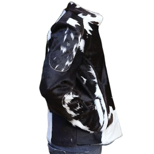 Vente en gros veste en cuir à un poil personnalisée nouvelle veste en cuir de vachette unisexe d'extérieur tendance nouvelle veste en cuir unisexe personnalisée OEM - Product Image 3