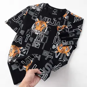 Factory Price Low MOQ Akyoo Manufacturer of Black Tiger Logo Tshirt Summer Fashion Oversize tshirt Super Quality Brand