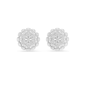 Floral Lab Diamond <b>Stud</b> Earrings 0.126 CT EF VVS-VS Lab-Grown Diamonds 18KT, 14KT, 10KT Gold & 925 <b>Silver</b> Rose, Yellow, - Product Image 3