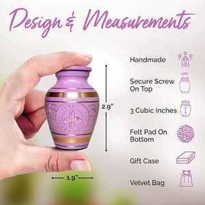 โกศโลหะสำหรับผู้ชายและผู้หญิงทำด้วยมือสำหรับงานศพผู้ใหญ่เพศชายและเพศหญิงเถ้ากระดูกมนุษย์สำหรับผู้ชายและผู้หญิง - Product Image 5