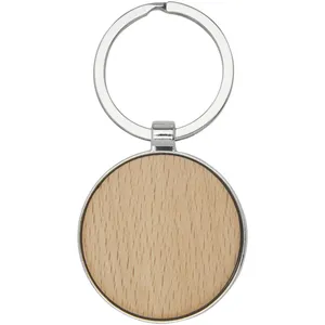 Porte-clés et mousqueton personnalisés en bois de hêtre Moreno – Gadgets promotionnels sur mesure - Product Image 5