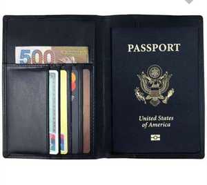 Genuine Leather RFID Blocking Passport <b>Holder</b> with Zipper Closure-Multi-Function Credit <b>Card</b> & Document <b>Wallet</b> - Product Image 5