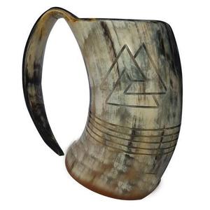 Tasse de corne de vin Viking de haute qualité tasse de corne à boire sculptée pour l'exportation du Offre Spéciale artisanal indien - Product Image 5