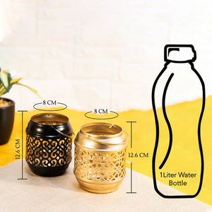 Décoration de table personnalisée en métal fer aluminium couleur or avec chauffe-plat pour les occasions de Noël Instant Traders - Product Image 4