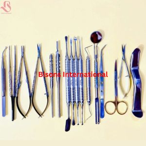 BISONS Venta al por Mayor, Juego de Instrumentos de Microcirugía Dental de Acero Inoxidable 316L de Alta Calidad con Certificación CE, 16 Piezas, Periodoncia Oral - Product Image 5