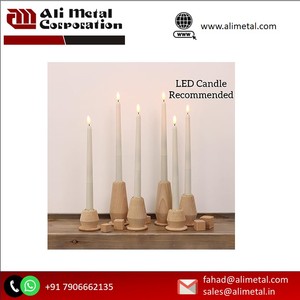 Deluxe Quality Customized Design Wooden Candle Holder Standard and Table <b>Top</b> Accessories for Christmas Occasions - Product Image 4
