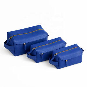 Bolsa de Aseo de Cuero para Hombre, Gran Capacidad, con Cierre, Ligera, Estilo Vintage, Portátil, para Maquillaje y Cosméticos, en Oferta - Product Image 4