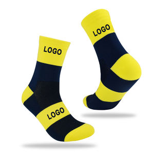 Chaussettes de sport de compression longues en polyester pour hommes et jeunes, écologiques, respirantes, fines, pour le yoga, le cyclisme, chaussettes de bas - Product Image 1