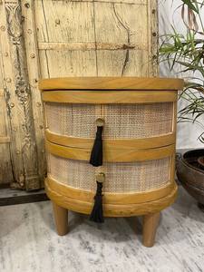 Armarios laterales de cama de caña de madera modernos de lujo para baño, hogar, oficina, cocina, sala de estar, muebles de decoración del hogar - Product Image 3