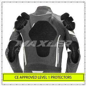 Veste de moto en cuir pour hommes approuvée CE | Veste de motard toutes saisons | Veste d'équitation en cuir durable - Product Image 3