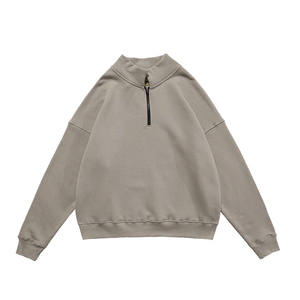 Venta al por mayor Quarter Zip Pullover Heather Sudadera y Sudadera con capucha Soft Men Jacket Mock Neck Sudadera Custom Half Zip Sudadera - Product Image 3
