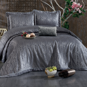 Juego de Ropa de Cama Guzide Riva Vivaldi Gris Antracita de 4 Piezas, Personalizado, Clásico, de Lujo, 100% Chenilla Orgánica Tejida a Rayas - Product Image 1