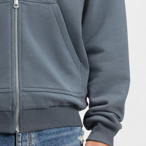 Sweat-shirt sur mesure pour homme, design surdimensionné avec poches, tissu respirant / Prix bas avec logo personnalisé et fermeture éclair - Product Image 4