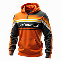 Obtenez un sweat à capuche personnalisé pour homme, style streetwear surdimensionné et durable, sublimé, 100% polyester, mélange de coton de base, hiver
