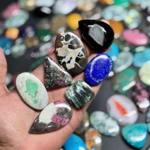 Lot de gros de pierres précieuses naturelles de qualité supérieure en forme de mélange de pierres précieuses Cabochon pour la fabrication de bijoux - Product Image 4