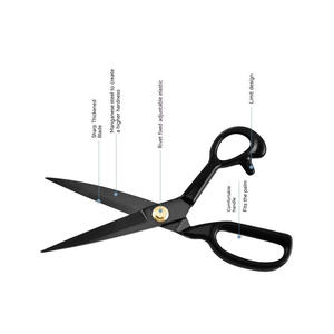 Ciseaux de couture DIY à bords lisses pour usage domestique, ciseaux de tailleur à pointe acérée pour couper le tissu, lame en acier inoxydable - Product Image 3