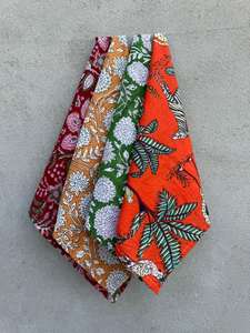 ผ้าเช็ดปากผ้าฝ้ายพิมพ์ลายวินเทจสไตล์โบโฮทันสมัยแบบแฮนด์เมดใช้ซ้ำได้แบบผสมผสานเข้ากับงานแต่งงานงานเลี้ยงที่บ้านกิจกรรมร้านอาหารโรงแรมตกแต่งโต๊ะ - Product Image 2