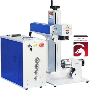 Grabador láser de fibra de 50W, máquina de marcado láser JPT, máquina de grabado, lente de 175x175mm y rotativa D80 para Metal de acero inoxidable - Product Image 1