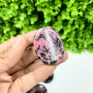 MAGNIFIQUES PIERRES PRÉCIEUSES RHODONITE ROSE/PIERRES DE MASSAGE DE POUCE RHODONITE OVALE/RUBIS DE GUÉRISON RHODONITE PIERRE DE POUCE - Product Image 5