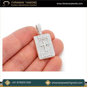 Colgante de Plata 925 con Diamantes VVS Estilo Hip-Hop, Regalo Personal Religioso, Hecho con Diamante Moissanita - Product Image 6