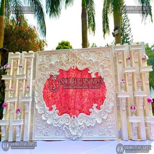 การตั้งค่าเวทีการจัดงานแต่งงานธีมสีขาว - Product Image 2