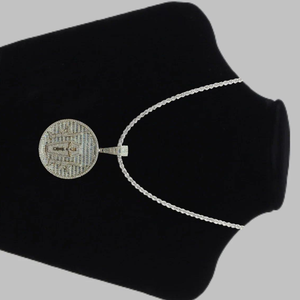 Moissanite diamond Pendant Customizable Letter White\<b>silver</b> Plated Diamond <b>Charm</b> 925 Sterling <b>Silver</b> for Men - Product Image 4