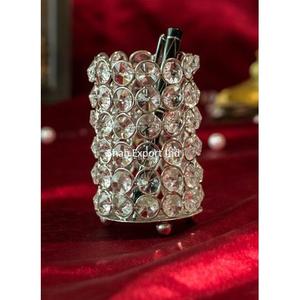 Nuevos soportes votivos de candelita con cuentas de cristal dorado de Metal redondo decorativo para decoración de mesa de fiesta de Evento de Navidad - Product Image 5