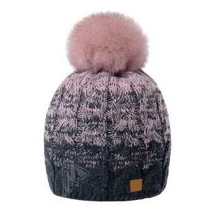 Dark Beanie knitted Your Own Jacquard 100% Acrylic Beanie Hat Cap High Quality Cuffed Ribbed winter Warm Waffle beanie hat caps - Product Image 4