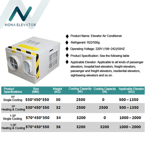 Thang máy xe chuyên dụng điều hòa không khí 1P 1.5P thang máy điều hòa không khí đơn làm mát và sưởi ấm mà không có nước thả - Product Image 2