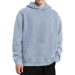 Sweat-shirt vintage en molleton français polyester/coton fabriqué au Pakistan, personnalisable, de qualité supérieure, délavé à l'acide, pour l'hiver - Product Image 2