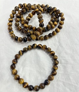 Venta caliente y pulseras de cuentas redondas de ojo de tigre natural de gran calidad para regalo y mujeres y joyería a la venta de Soha Agate - Product Image 3