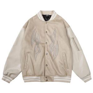 Chaqueta universitaria de invierno personalizada Lettermen para hombre con logotipo frontal transpirable y resistente al viento - Product Image 3