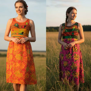 Robe de rasoir Boho Cotton Blast pour femmes avec décorations de boutons en dentelle à glissière Article à la mode - Product Image 1