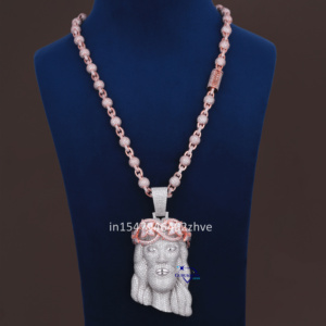 Colgante de cadena de diseño único de Plata de Ley 925 con diamante cultivado en laboratorio VVS Clarity conjunto de collares finos para mujeres - Product Image 5