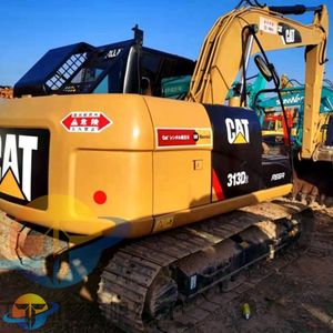 Vente flash : Excavatrice Caterpillar CAT313D d'occasion, poids opérationnel de 20 tonnes, prix bas, vannes hydrauliques Kawasaki, moteur, boîte de vitesses, pompe à engrenages - Product Image 2