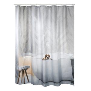 Tenda da Doccia in Poliestere 180x200 cm - Motivo 'Bagno del Cagnolino' - Product Image 1