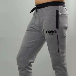 Pantalon en molleton de coton pour hommes, texture douce, chaude et légère, idéal pour les entraînements en plein air et les séances de fitness. - Product Image 1